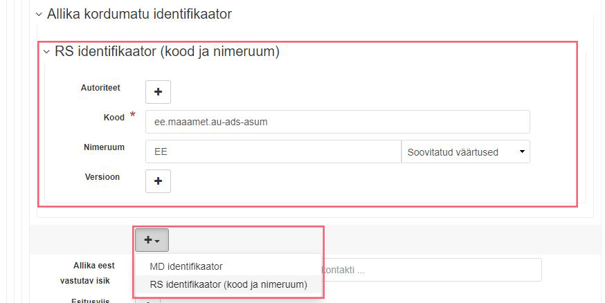 Allika identifikaatori lisamine