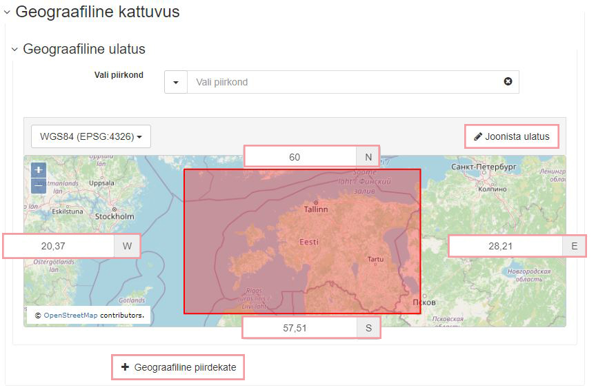Geograafilise ulatuse määramine