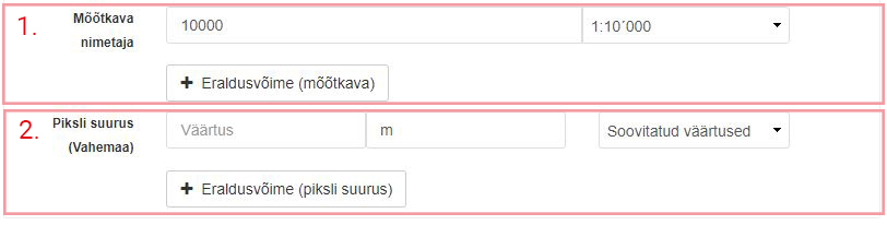 Ruumilise lahutusvõime defineerimine metaandmetes