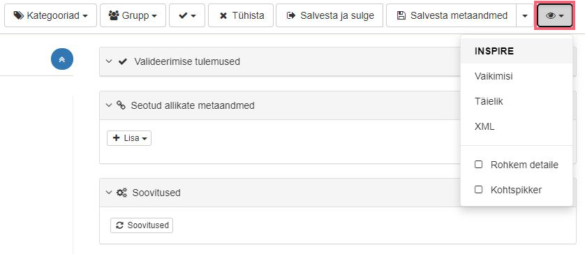 Sisestusvormide vahetamine
