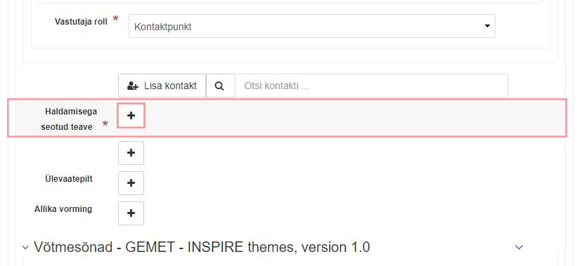 Andmekogumi uuenemissageduse lahtri lisamine